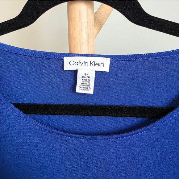 💫2 For $30💫 Bundle Corresponding Items For Deal!!! Calvin Klein Blue Blouse - Picture 3 of 4